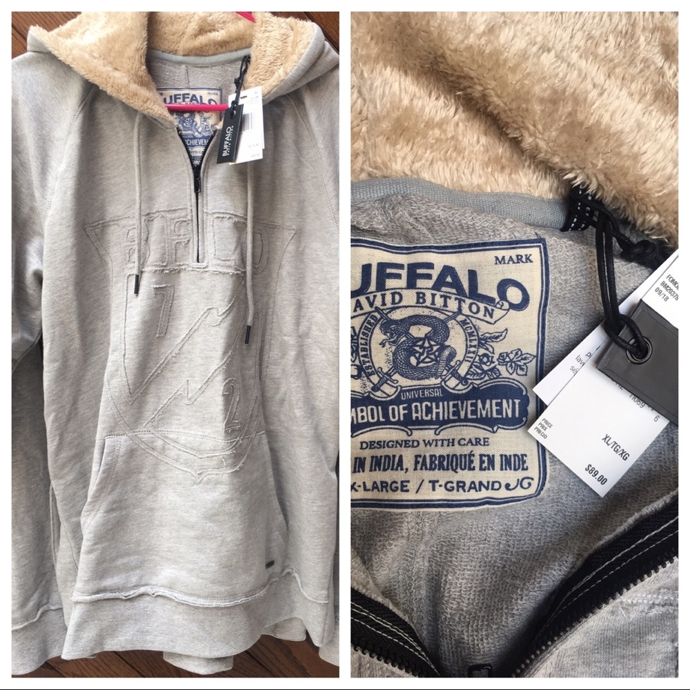 Buffalo David Bitton Xlarge grey hoodie